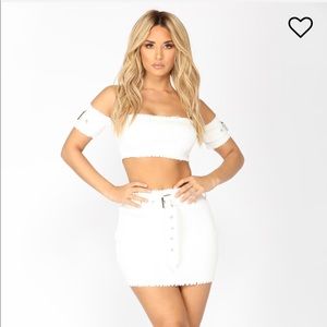 Crop top and skirt set